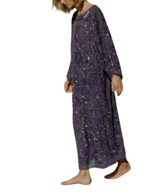 VESTIDO KAFTÁN LARGO BORDADO ABALORIOS