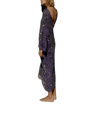 VESTIDO KAFTÁN LARGO BORDADO ABALORIOS