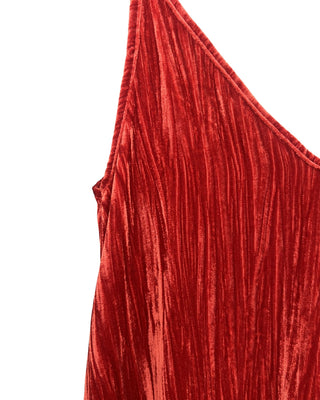 VESTIDO LARGO EFECTO TERCIOPELO TIRANTES