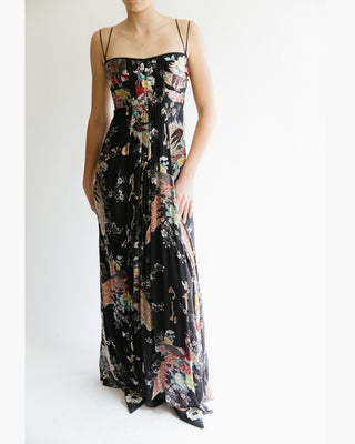 VESTIDO MAXI MEZCLA SEDA RAYÓN