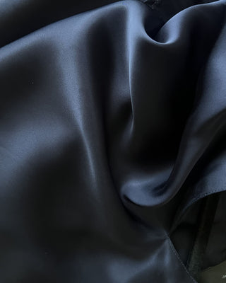 BLUSA SATINADA VISCOSA DARK BLUE