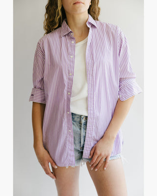 CAMISA RAYAS OVERSIZE MORADO