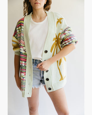 CARDIGAN ESTAMPADO PALMERAS