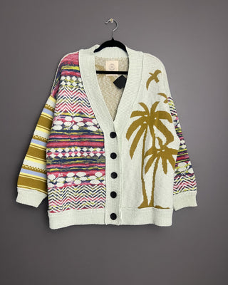 CARDIGAN ESTAMPADO PALMERAS