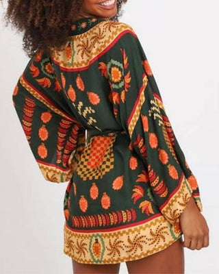 KIMONO CORTO ESTAMPADO
