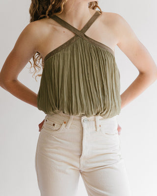 TOP HALTER APLICACIONES CUERO