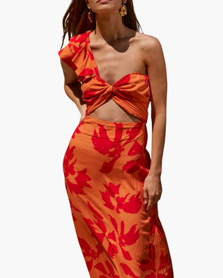 VESTIDO LARGO ESTAMPADO FLORES