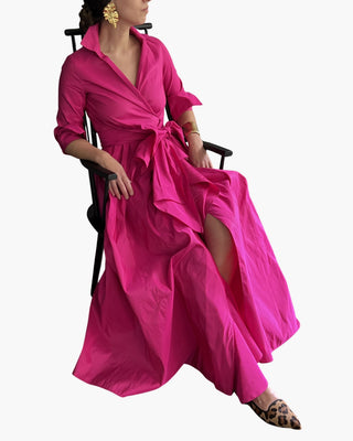 VESTIDO CAMISERO WRAP VOLANTES