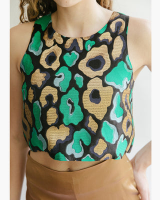 TOP HALTER ESTAMPADO CROP