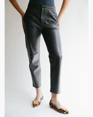 PANTALÓN CUERO AZUL