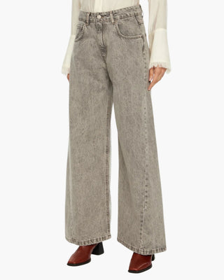 JEANS WIDE LEG GRIS CLARO