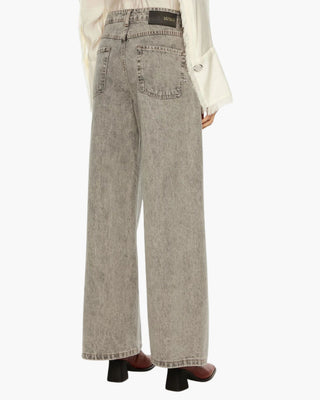 JEANS WIDE LEG GRIS CLARO