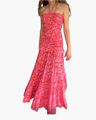 VESTIDO LARGO TEXTURA PANAL DE ABEJA