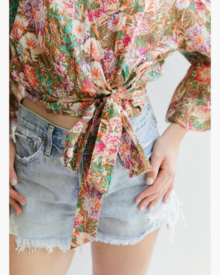 BLUSA WRAP ESTAMPADA