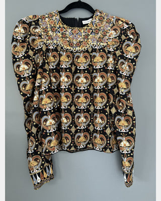 BLUSA ALISHA EMBELLISHED BORDADO APLICACIONES