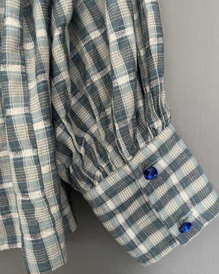 BLUSA CUADROS MEZCLA HILOS METALIZADOS