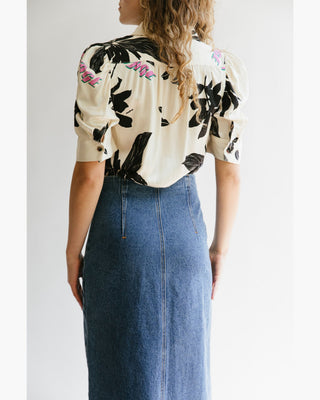 FALDA DENIM BOTONES TUBO