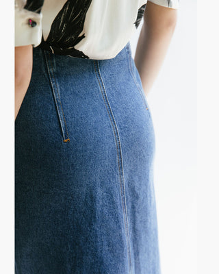 FALDA DENIM BOTONES TUBO