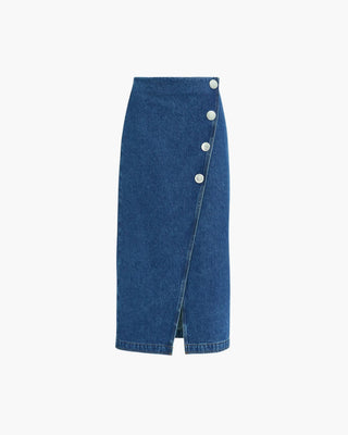 FALDA DENIM BOTONES TUBO