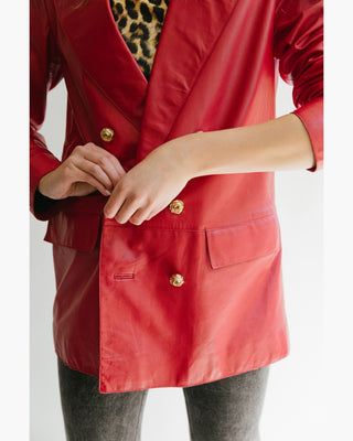 BLAZER 100% CUERO BOTONES DORADOS