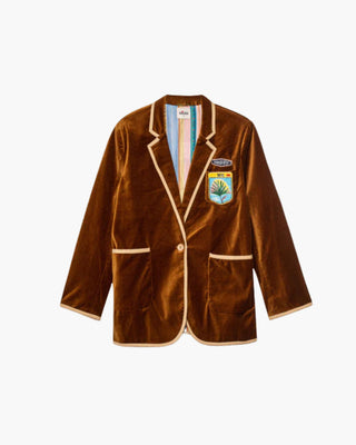 SIMONE VELOUR BROWN BLAZER