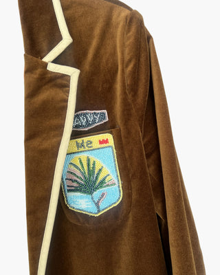 SIMONE VELOUR BROWN BLAZER