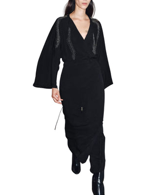 VESTIDO BORDADO ABALORIOS