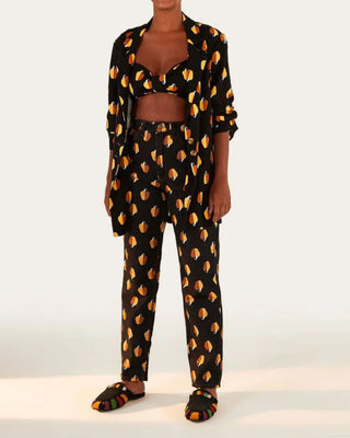 JEANS ESTAMPADO TIRO ALTO