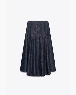 FALDA DENIM MIDI