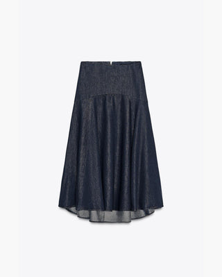 FALDA DENIM MIDI