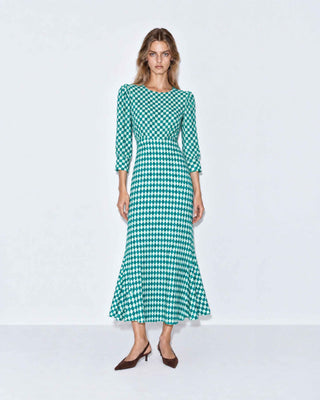 VESTIDO ROMBOS VERDE