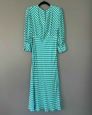 VESTIDO ROMBOS VERDE