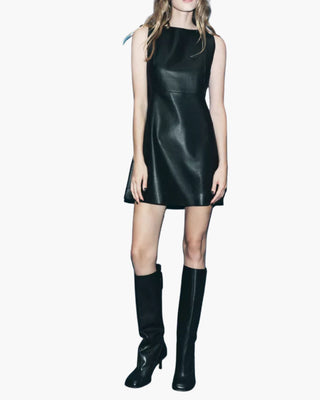 VESTIDO MINI CUERO